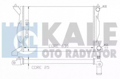 KALE OTO RADYATOR 353700 -  Радиатор, охлаждение двигателя